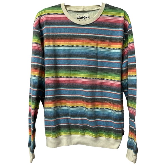 chubbies Other - Chubbies Men’s Multicolor Striped Crew Neck Sweat Shirt‎  Sz M